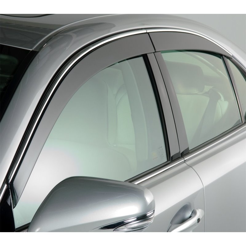 AVS 18-22 Honda Accord Ventvisor Low Profile Window Deflectors 4pc - Smoke w/Chrome Trim