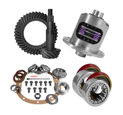 Yukon 8.6in GM 3.42 Rear Ring & Pinion Install Kit 30 Spline Positraction Axle Bearings and Seals