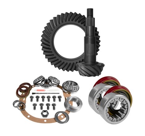 Yukon 8.6in GM 3.73 Rear Ring & Pinion Install Kit Axle Bearings and Seal