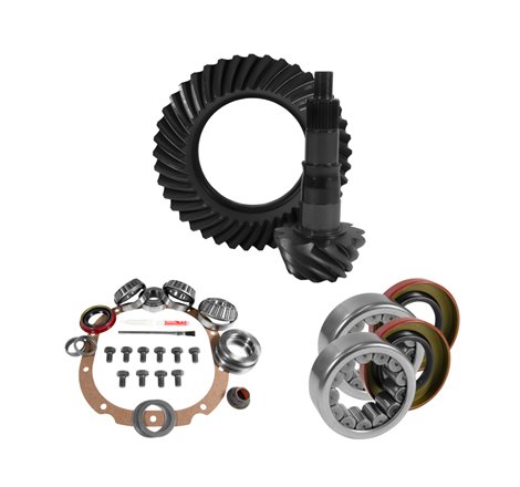 Yukon 8.8in Ford 3.55 Rear Ring & Pinion Install Kit 2.99in OD Axle Bearings and Seals