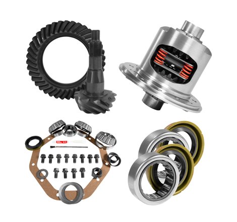 Yukon 9.25in CHY 3.55 Rear Ring & Pinion Install Kit 31 Spline Positraction 1.7in Axle Bearings