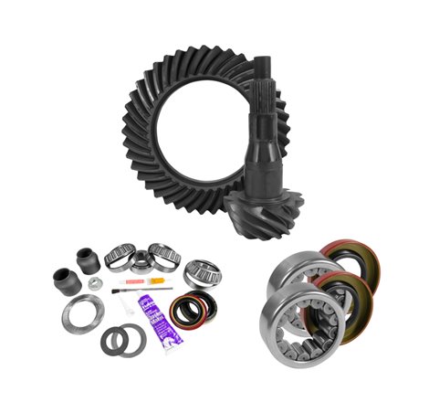 Yukon 9.75in Ford 3.55 Rear Ring & Pinion Install Kit 2.99in OD Axle Bearings and Seals