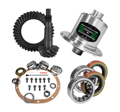 Yukon 8.25in CHY 3.07 Rear Ring & Pinion Install Kit Positraction 1.618in ID Axle Bearings