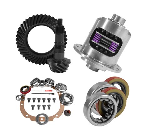 Yukon 8.8in Ford 3.27 Rear Ring & Pinion Install Kit 28 Spline Positraction 2.25in Axle Bearings