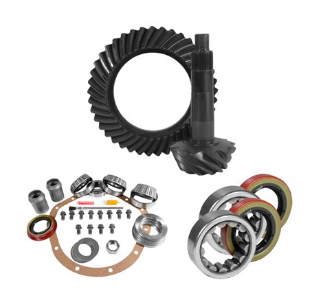 Yukon 8.875in GM 12T Thick 4.11 Rear Ring & Pinion Install Kit Axle Bearings and Seals