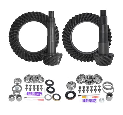 Yukon Ring & Pinion Gear Kit Front & Rear for Toyota 8.2/8IFS Diff (w/o Factory Locker) 4.56 Ratio