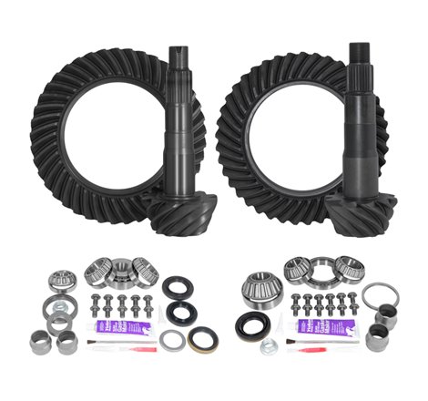 Yukon Ring & Pinion Gear Kit Front & Rear for Toyota 8.2/8IFS Diff (w/Factory Locker) 4.56 Ratio