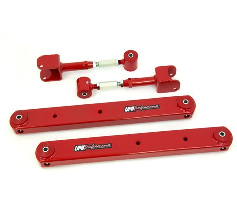 UMI Performance 64-67 GM A-Body Rear Control Arm Kit Fully Boxed Lowers Adjustable Uppers