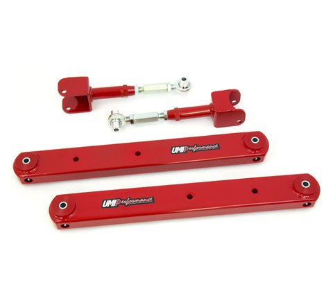 UMI Performance 64-67 GM A-Body Rear Control Arm Kit Fully Boxed Lowers Adjustable Uppers