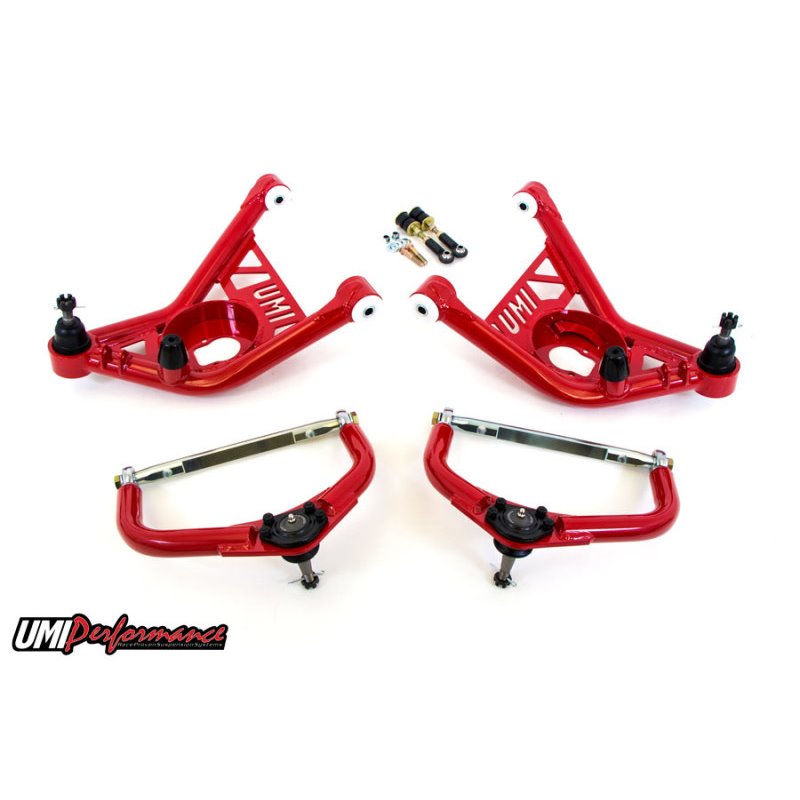 UMI Performance 70-81 GM F-Body Front A-arm Kit Delrin Bushings Adj Tall Ball Joints