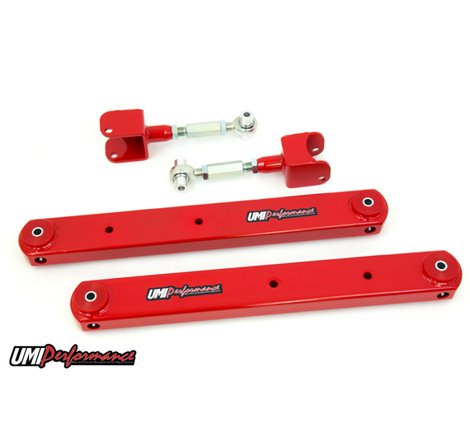 UMI Performance 78-88 GM G-Body Rear Control Arm Kit Fully Boxed Lowers Adjustable Uppers