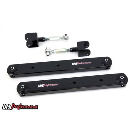 UMI Performance 78-88 GM G-Body Rear Control Arm Kit Fully Boxed Lowers Adjustable Uppers