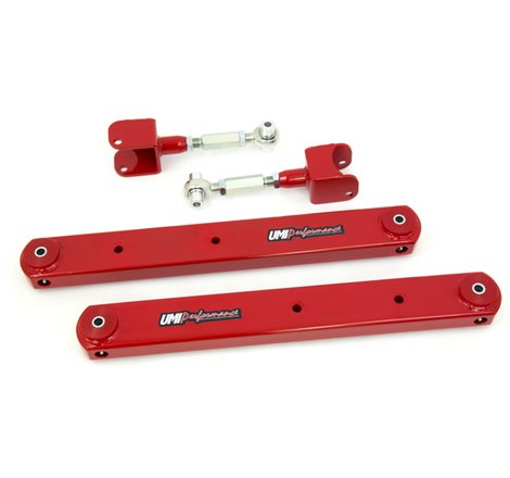 UMI Performance 68-72 GM A-Body Rear Control Arm Kit Fully Boxed Lowers Adjustable Uppers