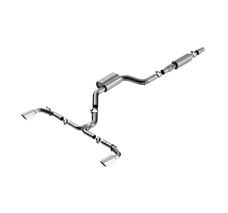 Borla 22-23 Volkswagen Golf GTI 2.0L AT/MT 3inch S-Type Cat-Back Exhaust - 4in Split Single Tips