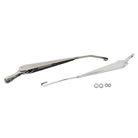 Kentrol 07-18 Jeep Wrangler JK Windshield Wiper Arms Pair - Polished Silver