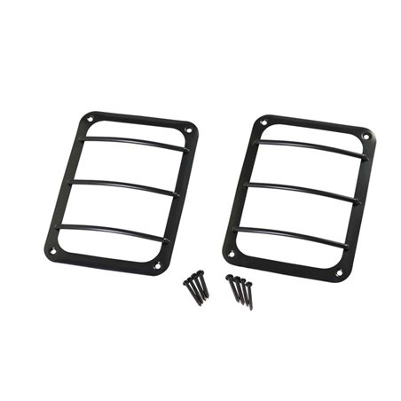 Kentrol 07-18 Jeep Wrangler JK Taillight Guard Pair - Powdercoat Black