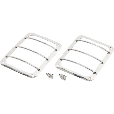 Kentrol 07-18 Jeep Wrangler JK Taillight Guard Pair - Polished Silver