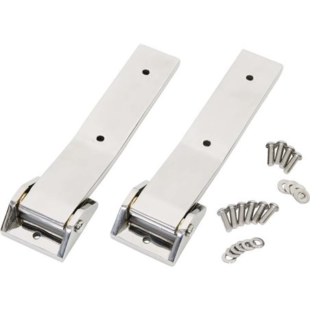 Kentrol 07-18 Jeep Wrangler JK Tailgate Hinge Pair - Polished Silver