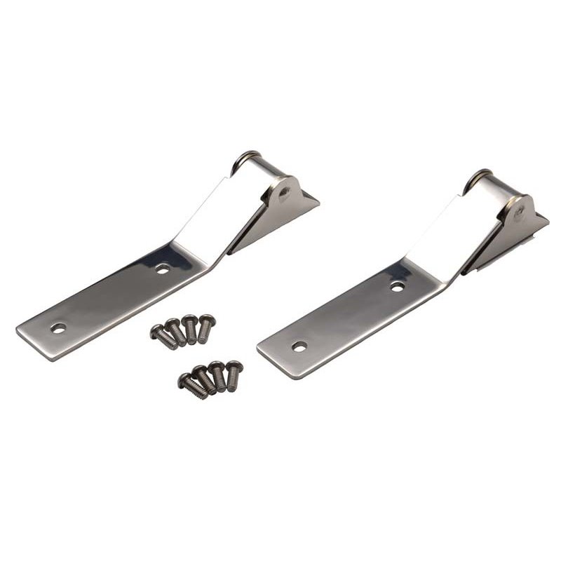 Kentrol 87-95 Jeep Wrangler YJ Tailgate Hinge Pair - Polished Silver