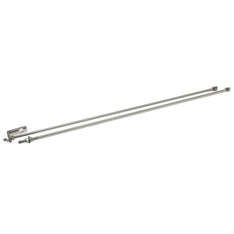 Kentrol 72-86 Jeep CJ Strut Rod Kit - Polished Silver