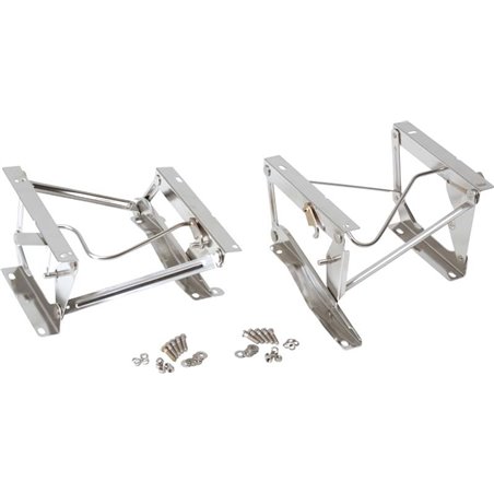 Kentrol 76-90 Jeep CJ/Wrangler YJ Seat Pedestals Pair - Polished Silver