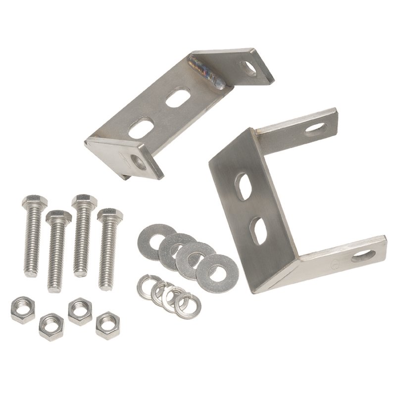 Kentrol 45-86 Jeep CJ Rear Bumper Brackets Pair - Polished Silver