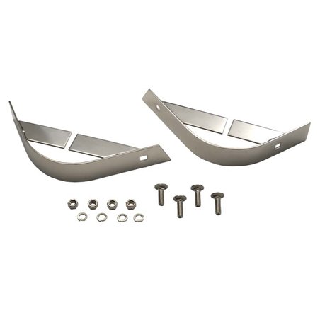 Kentrol 87-95 Jeep Wrangler YJ Rear Body Guard Pair - Polished Silver