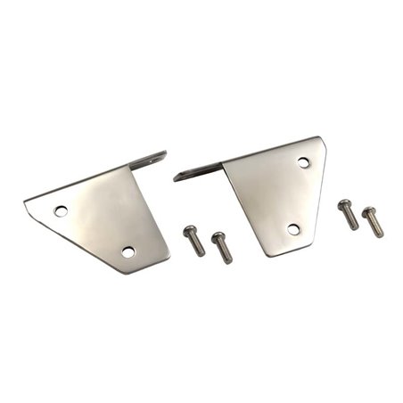 Kentrol 76-95 Jeep CJ/Wrangler YJ Spot Light Bracket Pair - Polished Silver