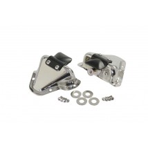 Kentrol 81-95 Jeep CJ/Wrangler YJ Interior Door Latch Brackets Pair - Polished Silver