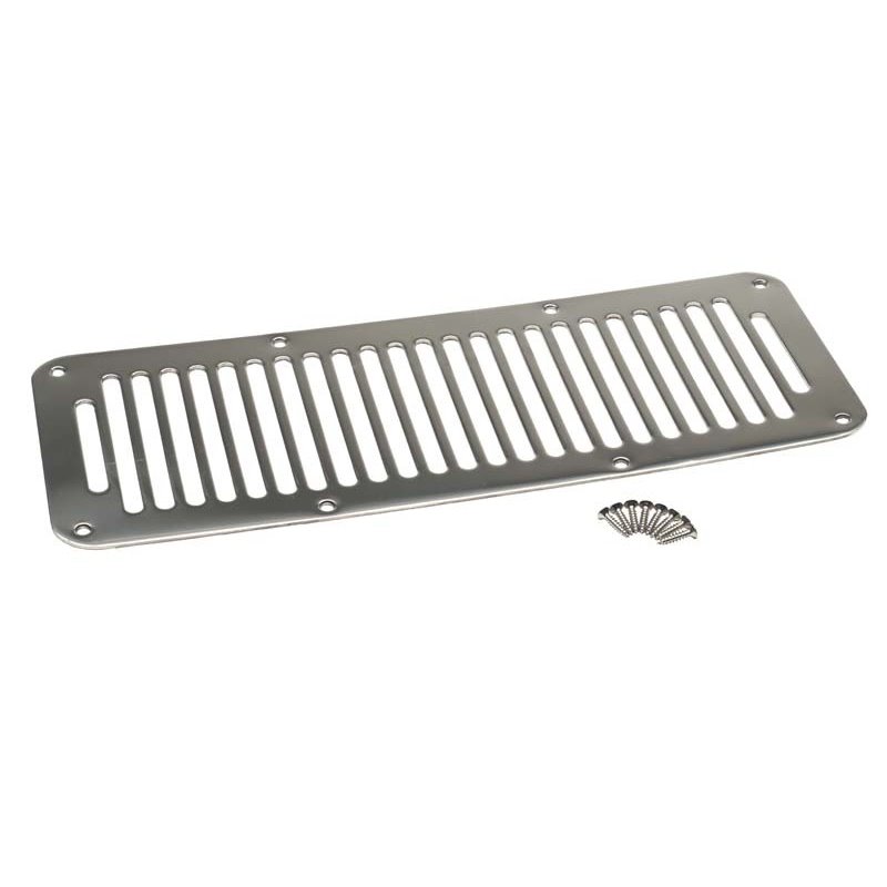 Kentrol 87-95 Jeep Wrangler YJ Hood Vent 8 Holes- Polished Silver