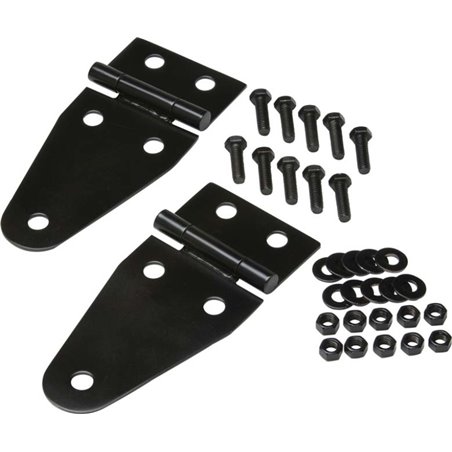 Kentrol 55-95 Jeep CJ/Wrangler YJ Hood Hinge Pair - Powdercoat Black