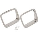 Kentrol 87-95 Jeep Wrangler YJ Headlight Bezels Pair - Polished Silver