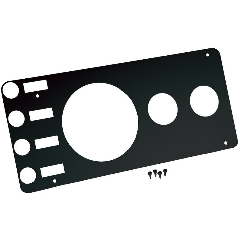 Kentrol 76-86 Jeep CJ Gauge Cover Without Radio Opening - Powdercoat Black