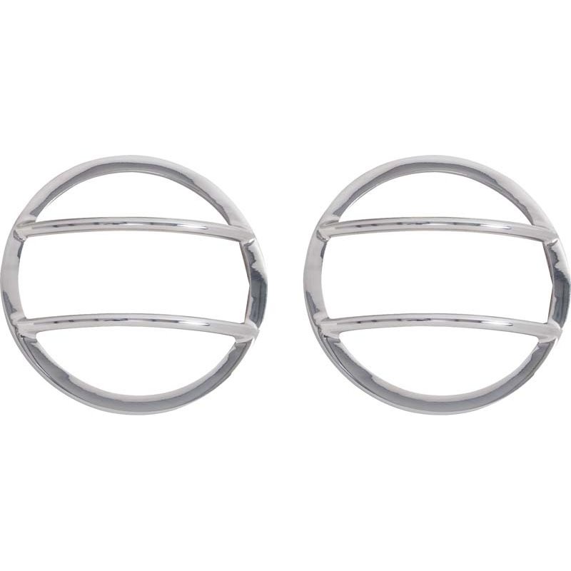 Kentrol 07-18 Jeep Wrangler JK Fog Light Cover Pair - Polished Silver