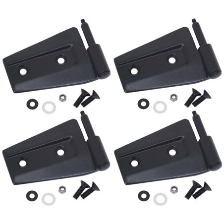 Kentrol 07-18 Jeep Wrangler JK Door Hinge Set 4 Pieces 2 Door - Textured Black