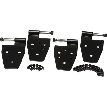 Kentrol 87-95 Jeep Wrangler YJ Door Hinge Set 4 Pieces - Powdercoat Black