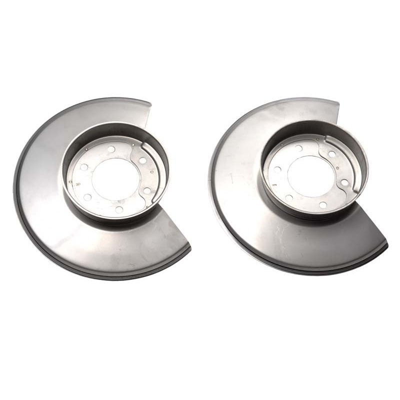 Kentrol 78-86 Jeep CJ Disc Brake Dust Cover Pair - Polished Silver