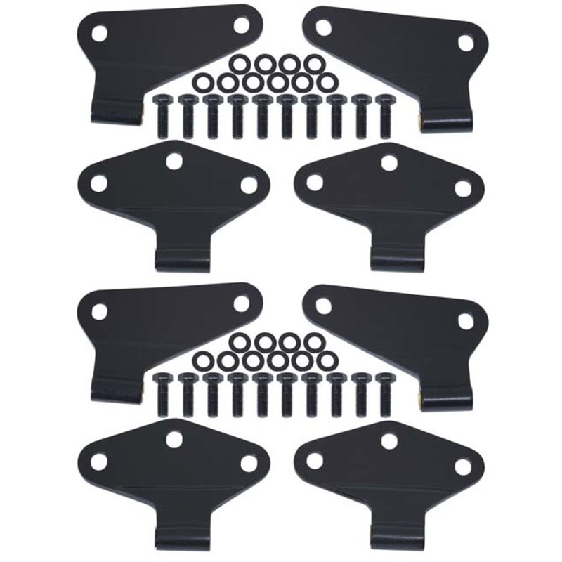 Kentrol 07-18 Jeep Wrangler JK Body Door Hinge Set 8 Pieces 4 Door - Textured Black