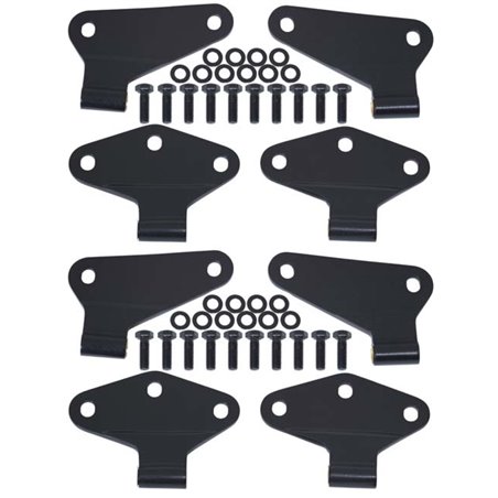 Kentrol 07-18 Jeep Wrangler JK Body Door Hinge Set 8 Pieces 4 Door - Textured Black