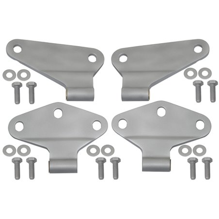 Kentrol 07-18 Jeep Wrangler JK Body Door Hinge Set 4 Pieces 2 Door Bare Grey