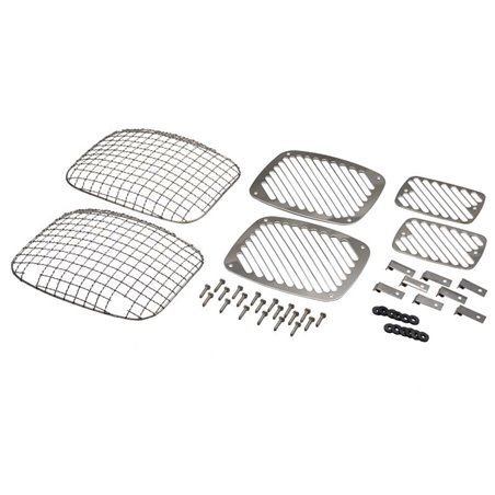 Kentrol 87-95 Jeep Wrangler YJ Billet/Wire Mesh Set 6 Pieces - Polished Silver