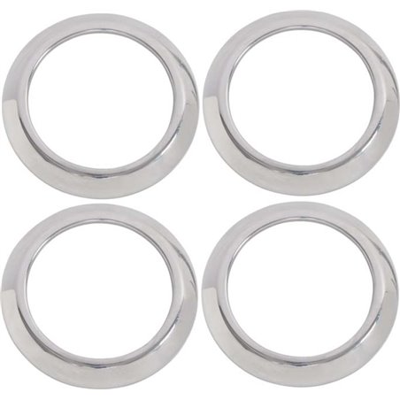 Kentrol 07-10 Jeep Wrangler JK Air Vent Bezels 4 Pieces - Polished Silver