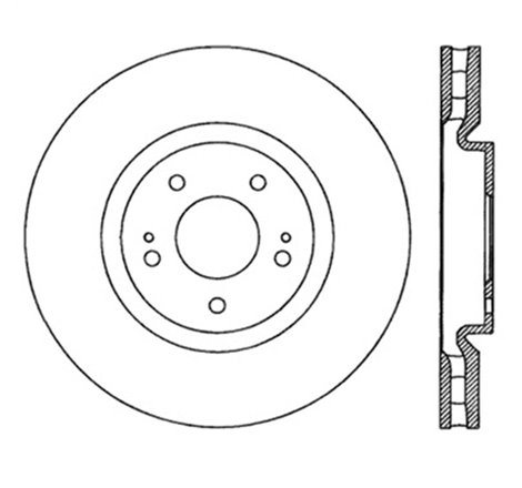 StopTech Power Slot 03-06 Evo 8 & 9 Slotted Left Front Rotor