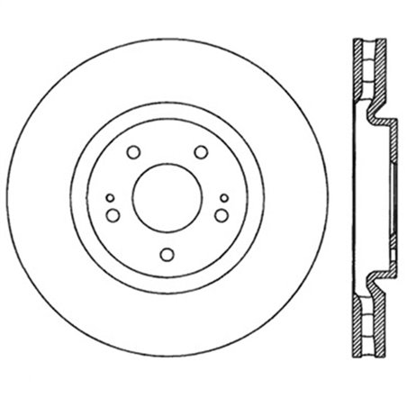 StopTech Power Slot 03-06 Evo 8 & 9 Slotted Left Front Rotor