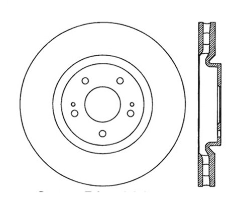 StopTech Power Slot 03-06 Evo 8 & 9 Slotted Right Front Rotor