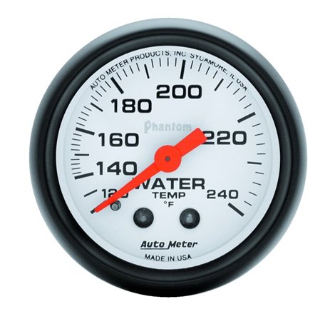 Autometer Phantom 52mm 120-240 Deg F Mechanical Water Temp Gauge