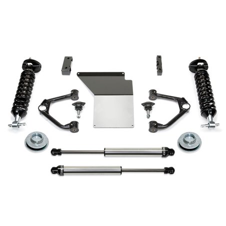 Fabtech 07-14 GM C/K1500 SUV 2WD/4WD 4in Budget UCA System w/DL 2.5 Coilovers & Rear DL Shocks