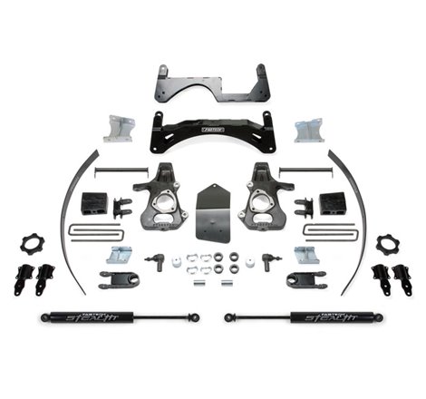 Fabtech 14-18 GM C/K1500 P/U w/oE Forg Stl UCA 6in Basic Sys w/Stealth