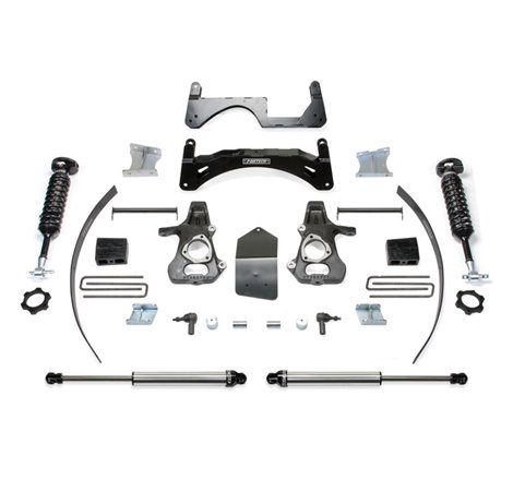 Fabtech 14-18 GM C/K1500 P/U w/oE Alm Or Stmp Stl UCA 6in Basic Sys w/Dl 2.5 & 2.25