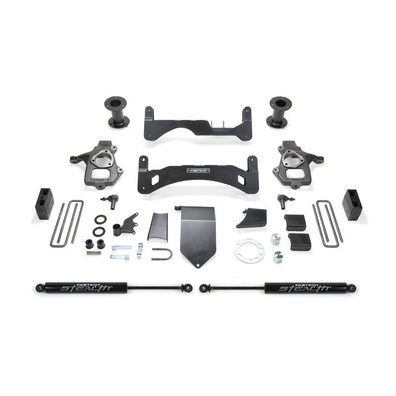 Fabtech 14-18 GM C/K1500 P/U w/oE Alm Or Stmp Stl UCA 6in Basic Sys G2 w/Stealth